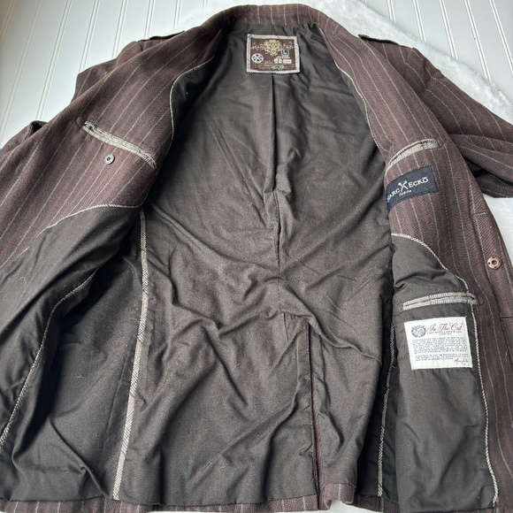 Marc Ecko Immortalize Blazer Sport Coat Jacket Mens Large Egyptian Stripe - Picture 8 of 9